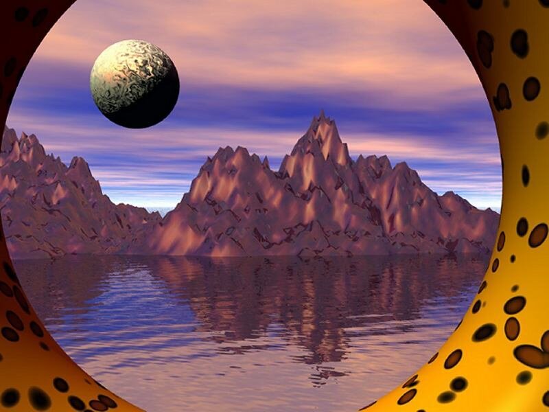 Alien Planet Landscape — Purple, Serene