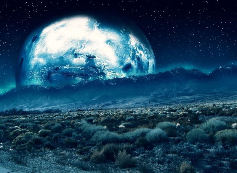Alien Planet Landscape — Sky