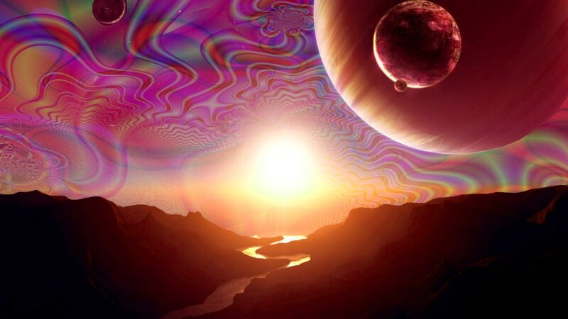 Alien Planet Landscape — Sun