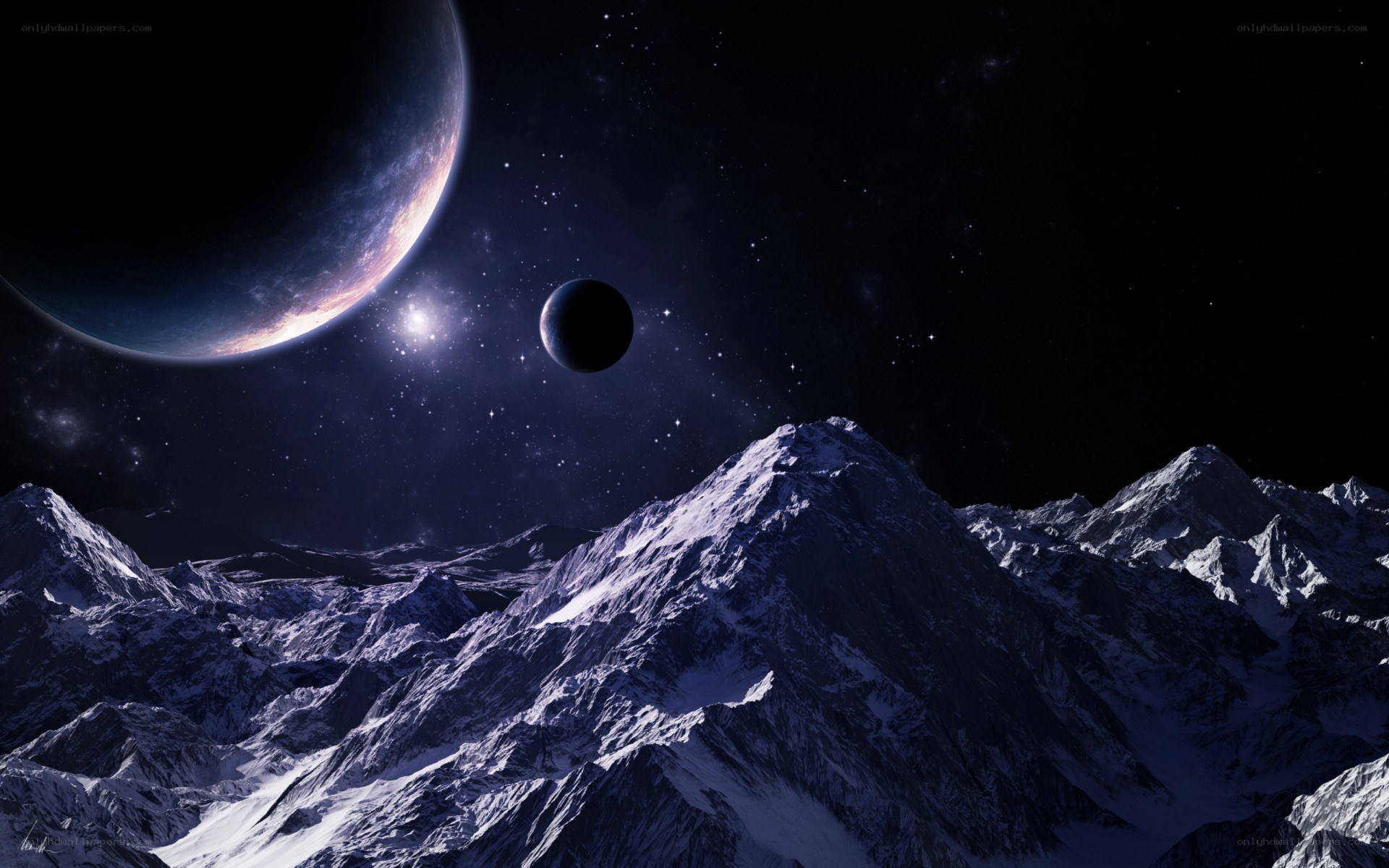 alien planet mountain landscape