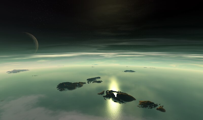 alien planet seascape