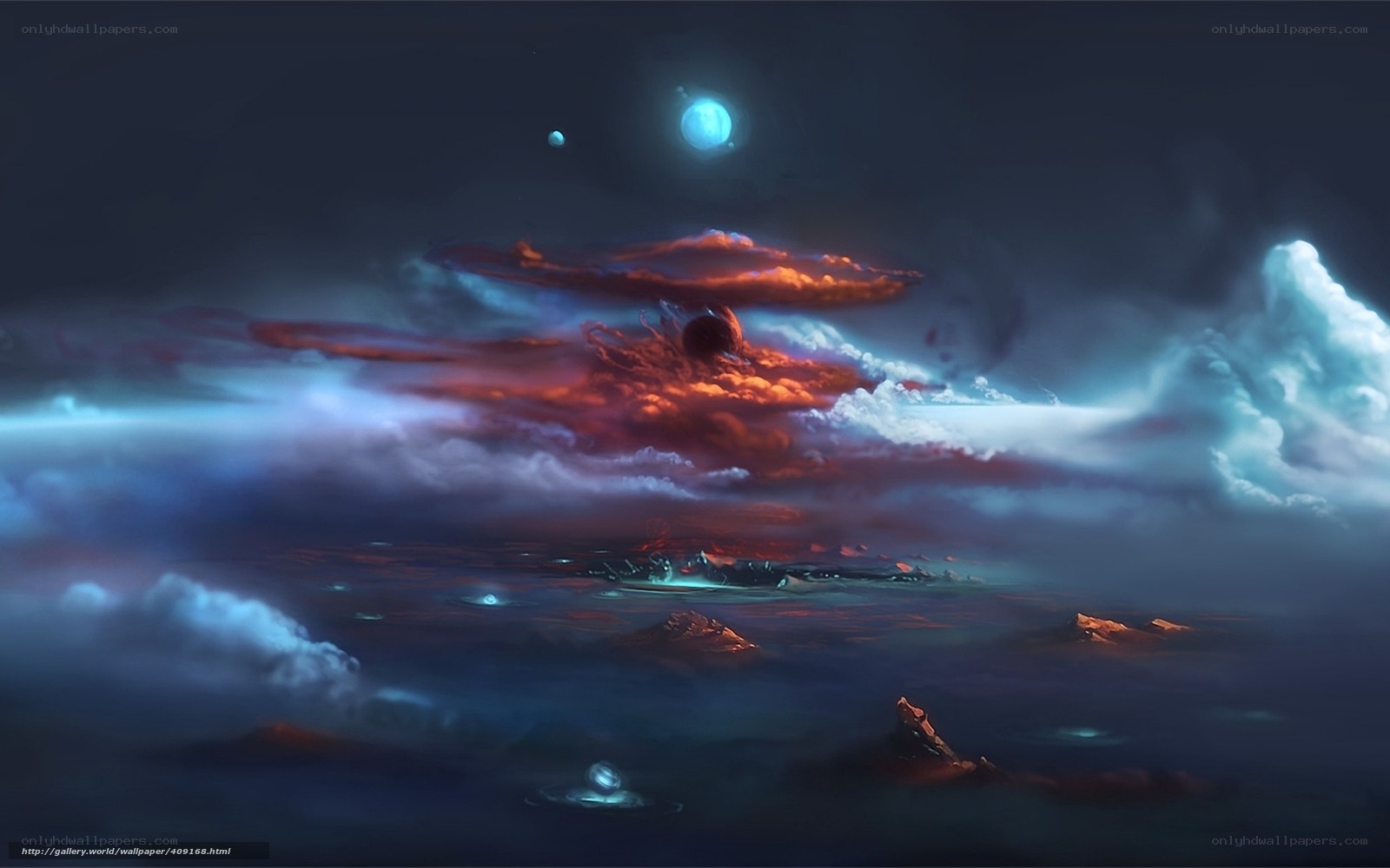 alien planet seascape