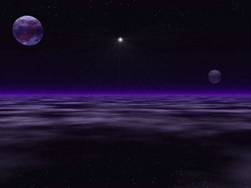 Alien Planet Seascape — Purple
