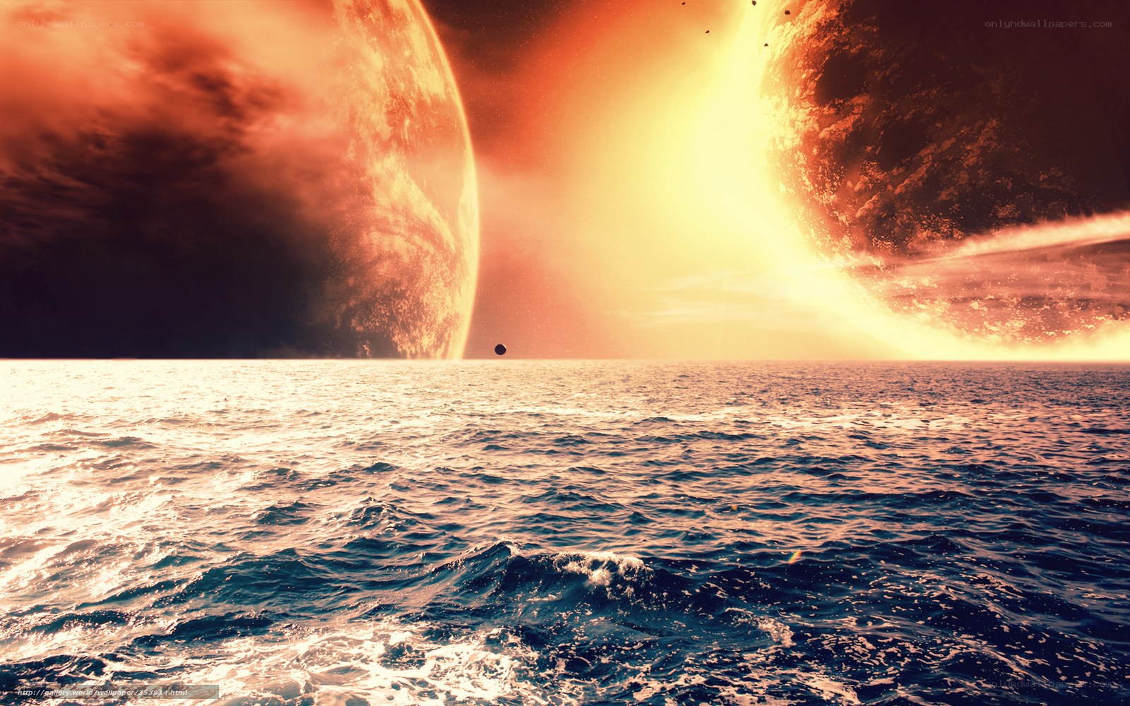 alien planet seascape