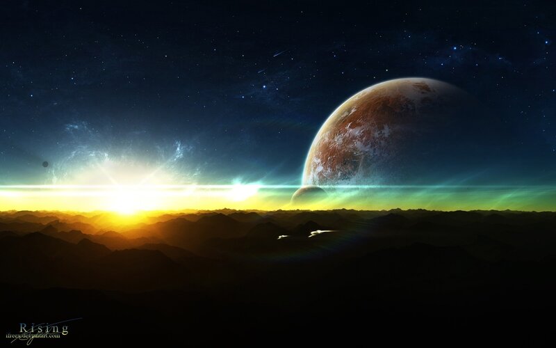 Alien Planet Sunrise — Yellow