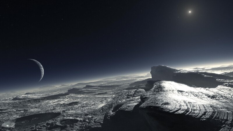 Alien Planet Surface — Black, Desolate