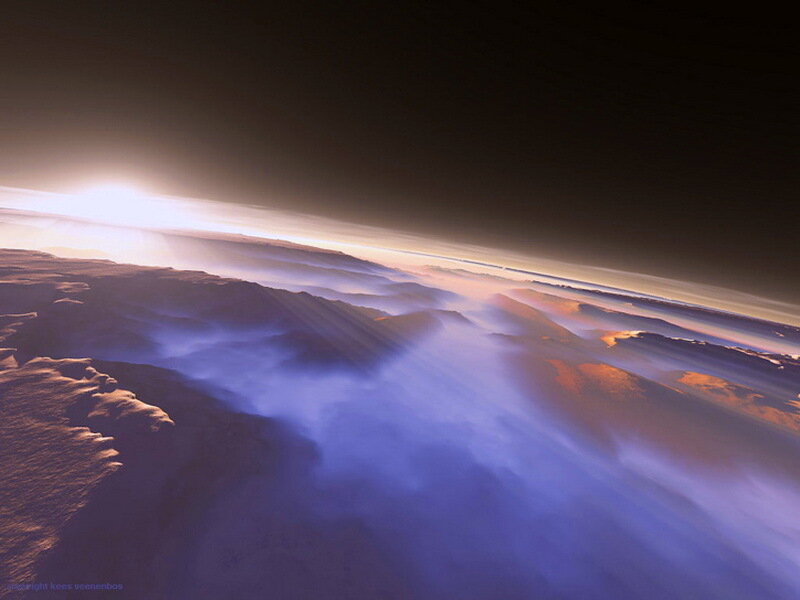 Alien Planet Surface — Blue, Dramatic