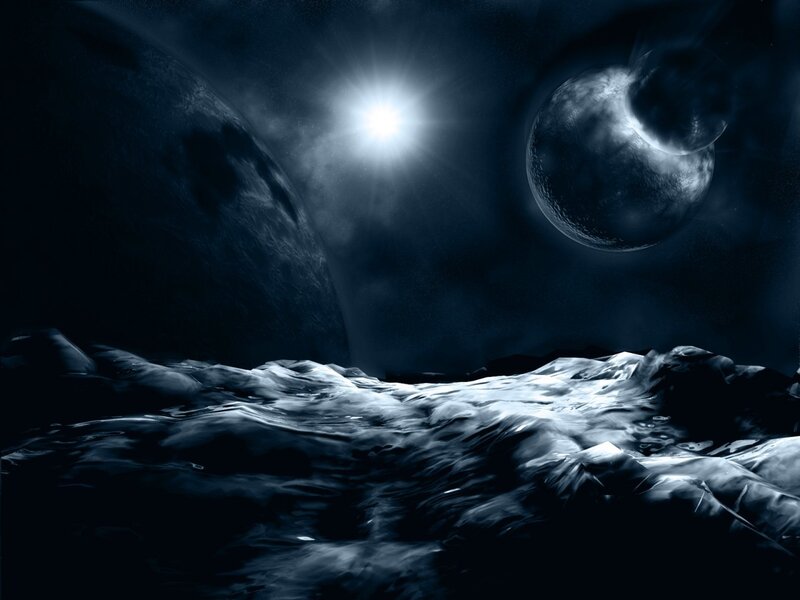 Alien Planet Surface — Blue