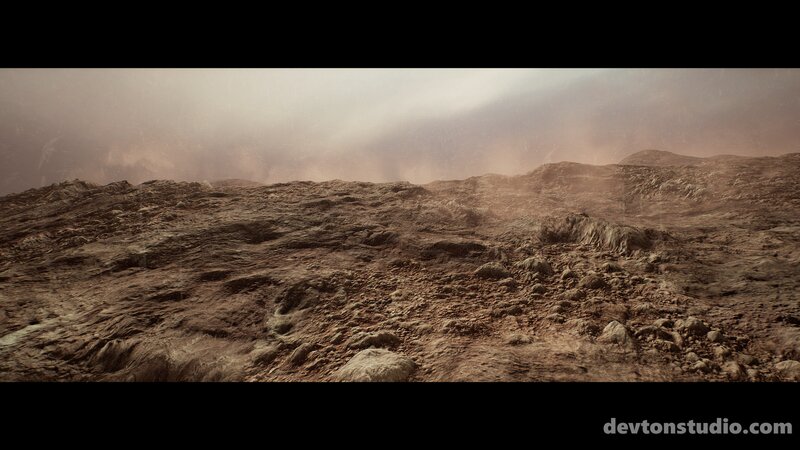 Alien Planet Surface — Brown, Desolate, 3d Render