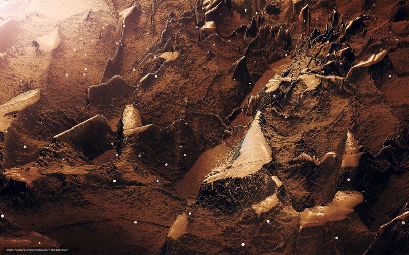 Alien Planet Surface — Brown, Desolate, Digital Art