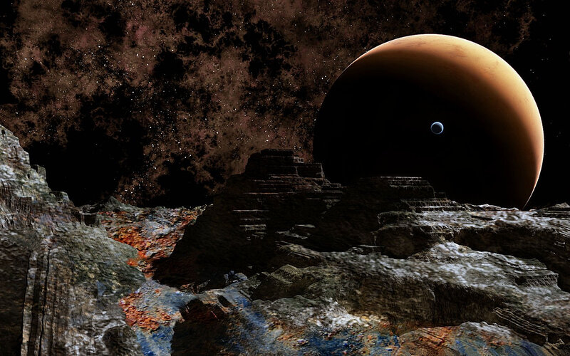 Alien Planet Surface — Brown, Dramatic
