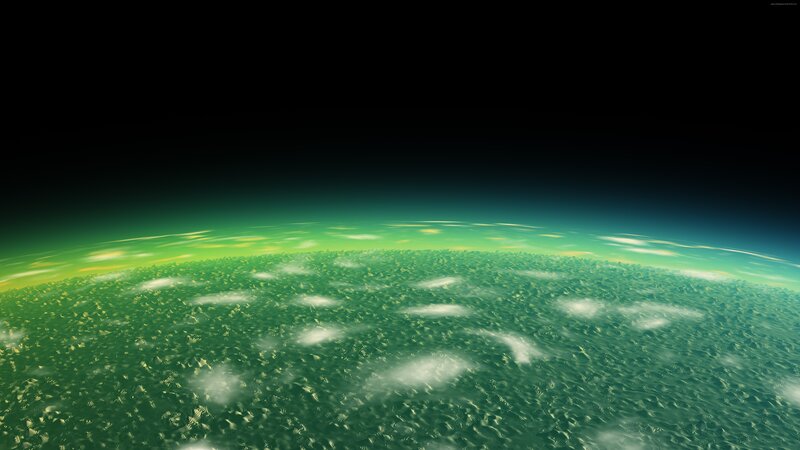 Alien Planet Surface — Green, Serene