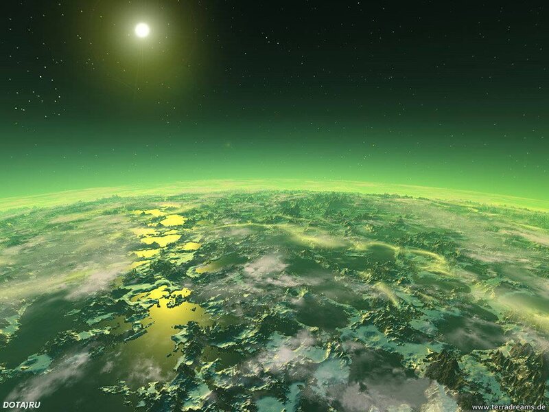 Alien Planet Surface — Green