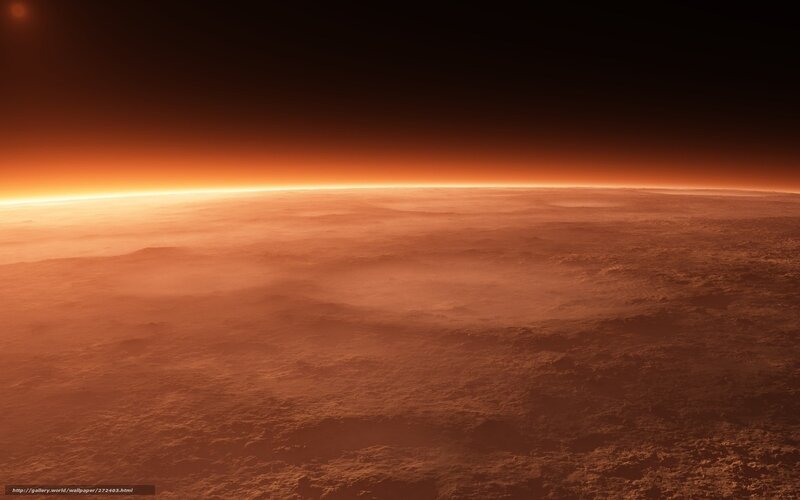 Alien Planet Surface — Orange, Dramatic, Sunset, 3d Render
