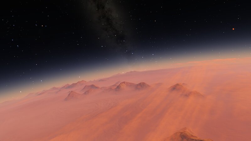 Alien Planet Surface — Orange, Serene