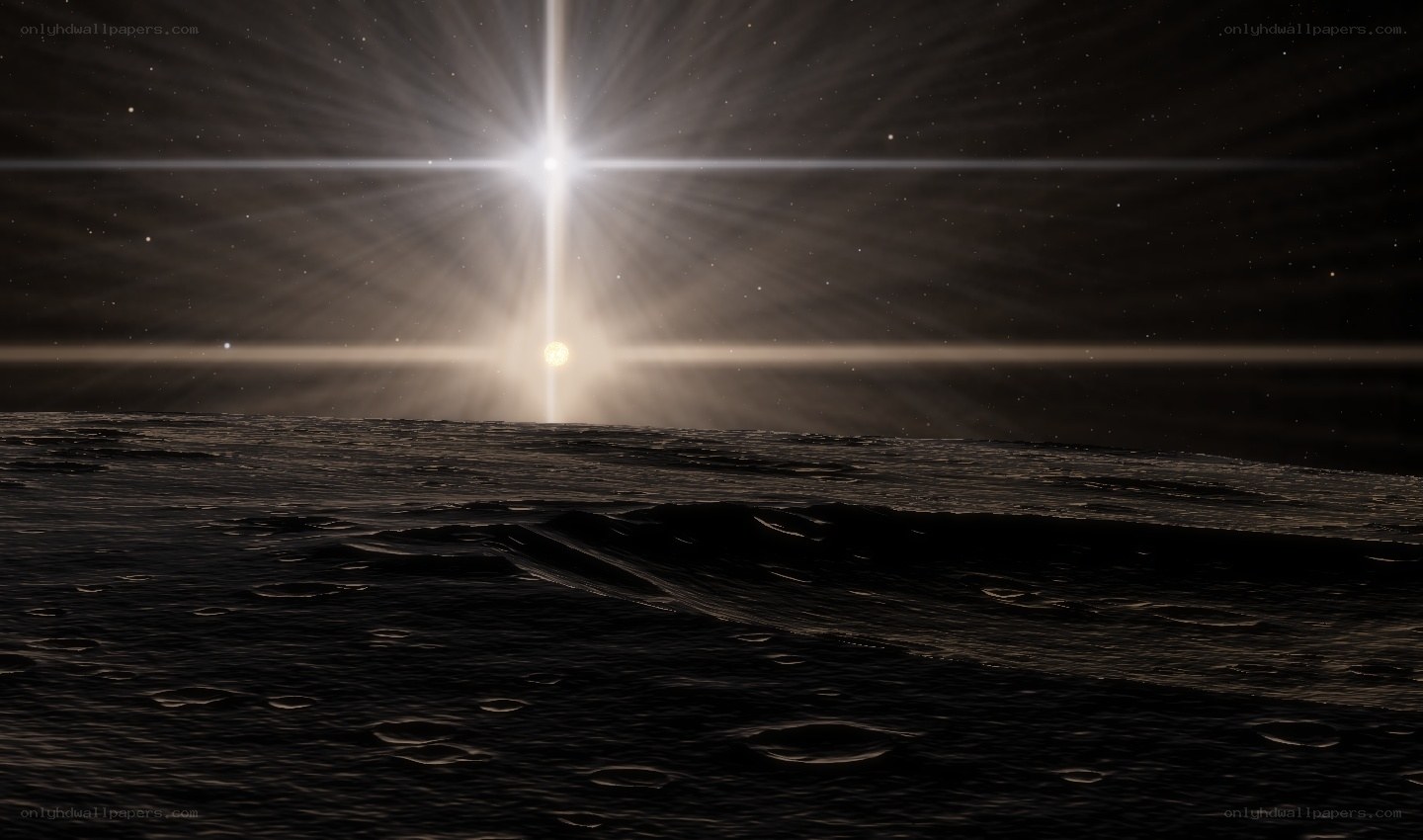 alien planet surface view
