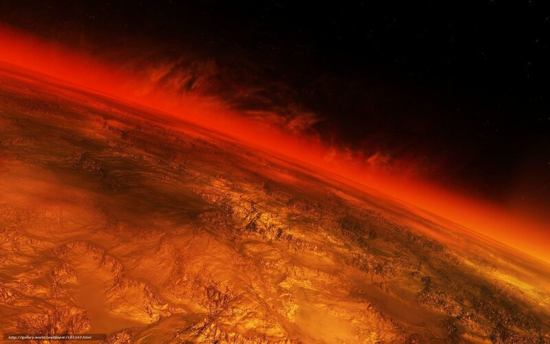 alien planet surface view