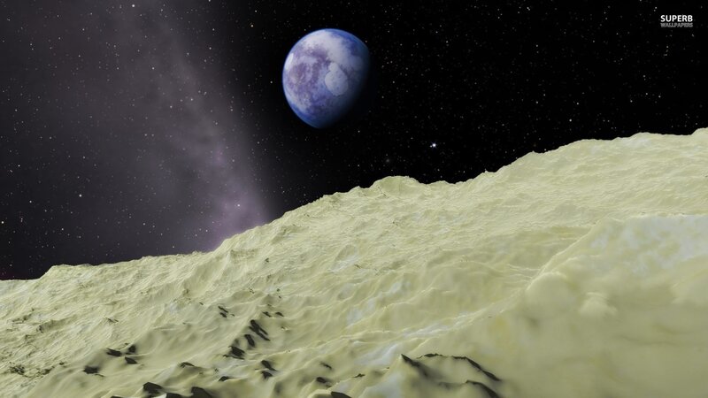Alien Planet Surface — Yellow, Dramatic, Night