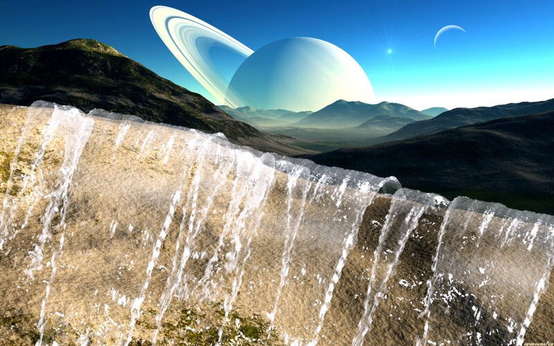 Alien Planet Waterfall