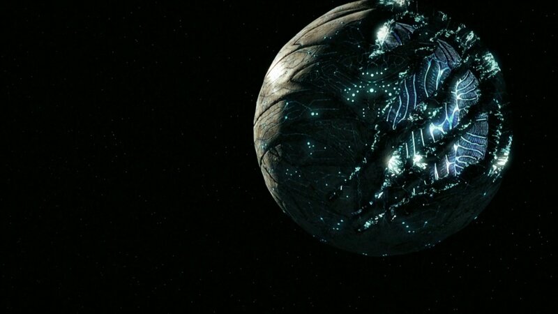 Alien Planet with Glowing Patterns