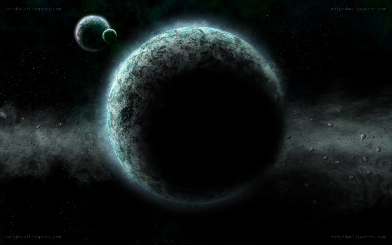 alien planet with moons