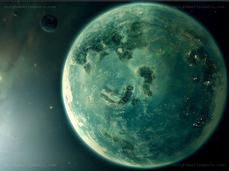 alien planet with moons