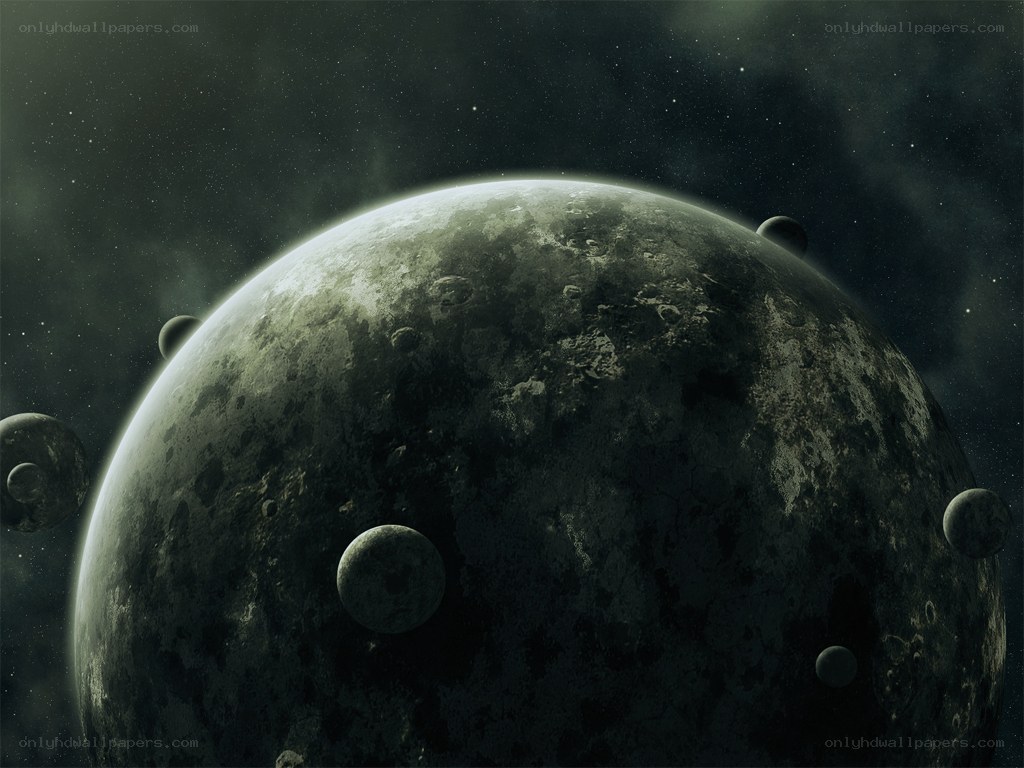 alien planet with moons