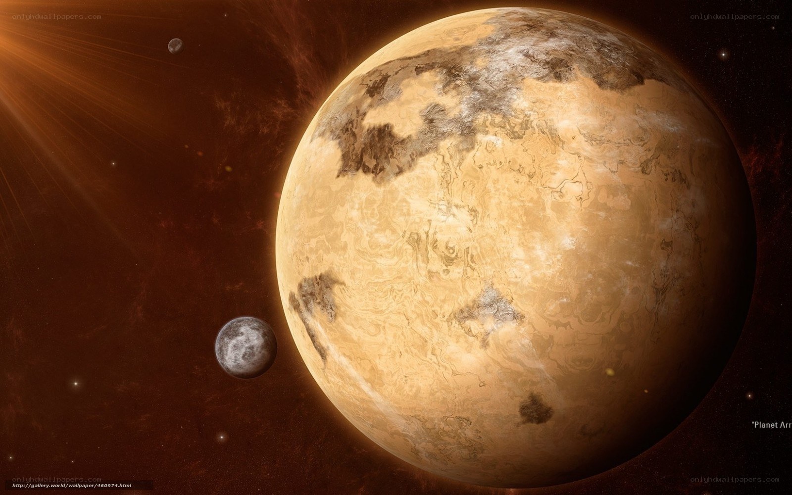 Alien planet with moons