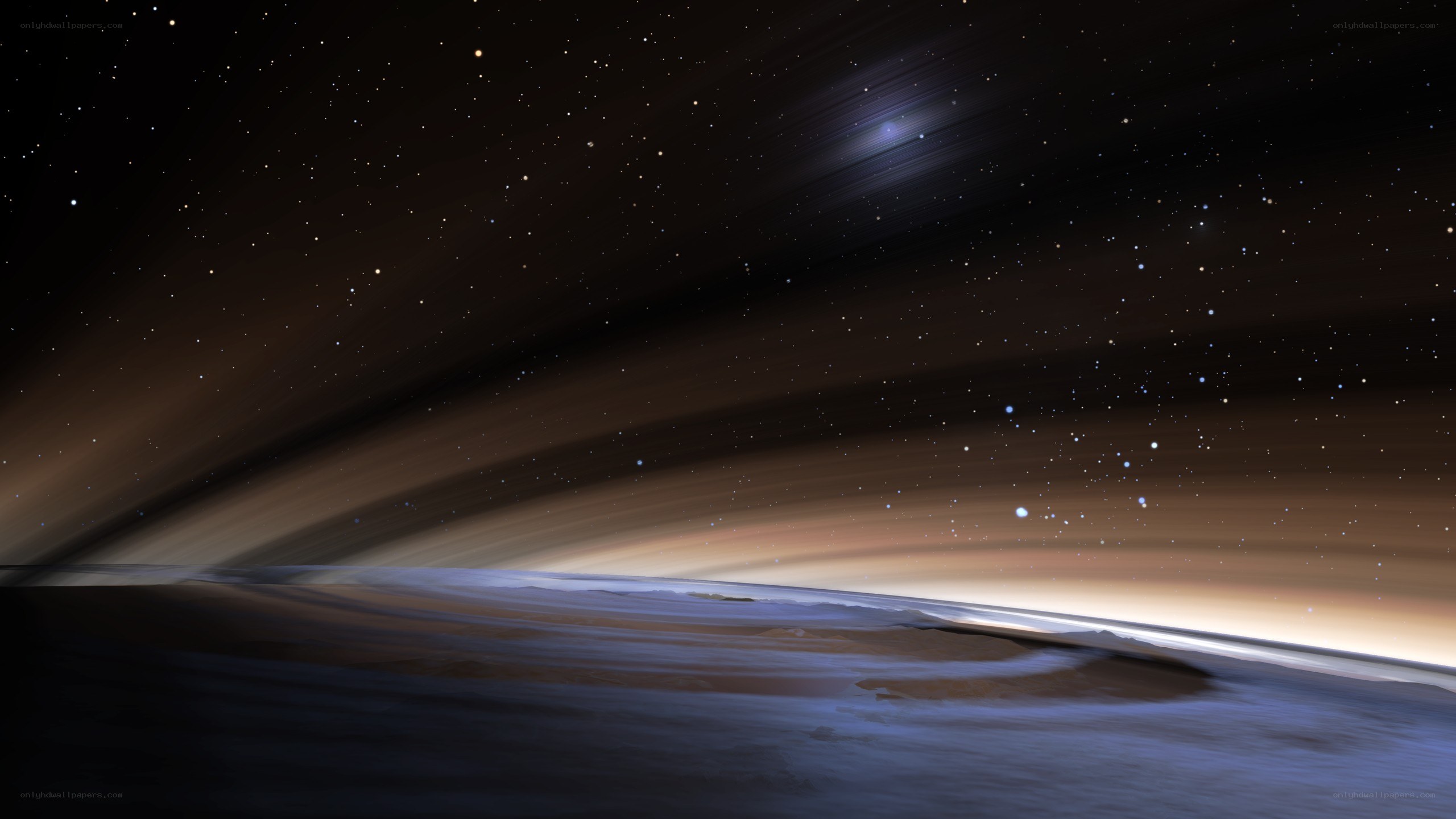 alien planet with rings