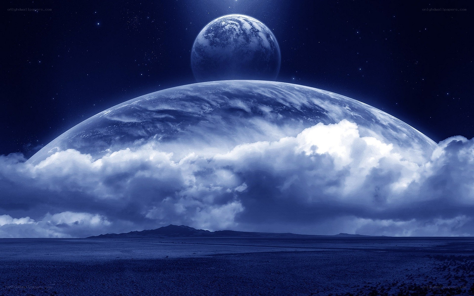 Alien planet with two moons