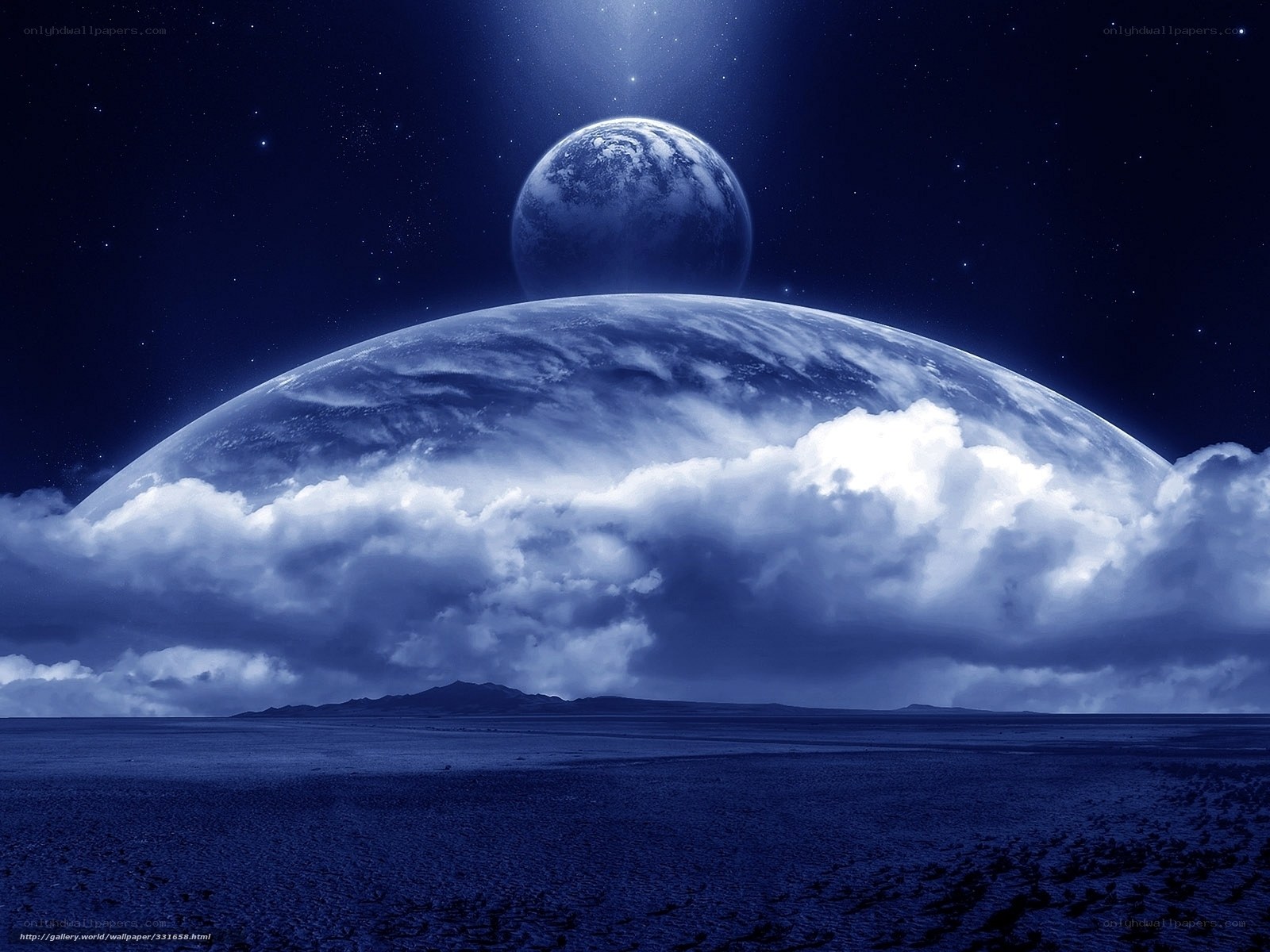 Alien planet with two moons