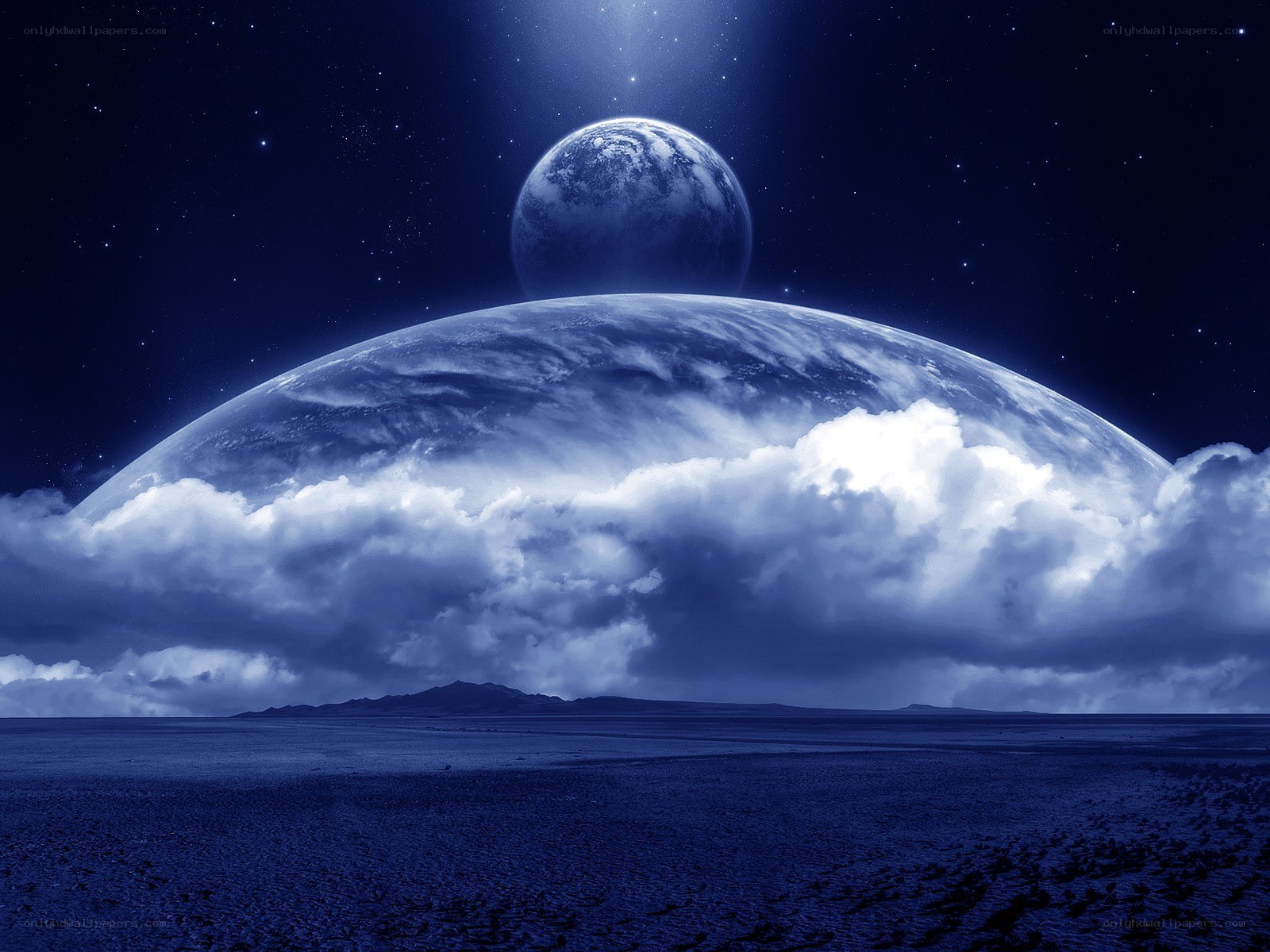 Alien planet with two moons