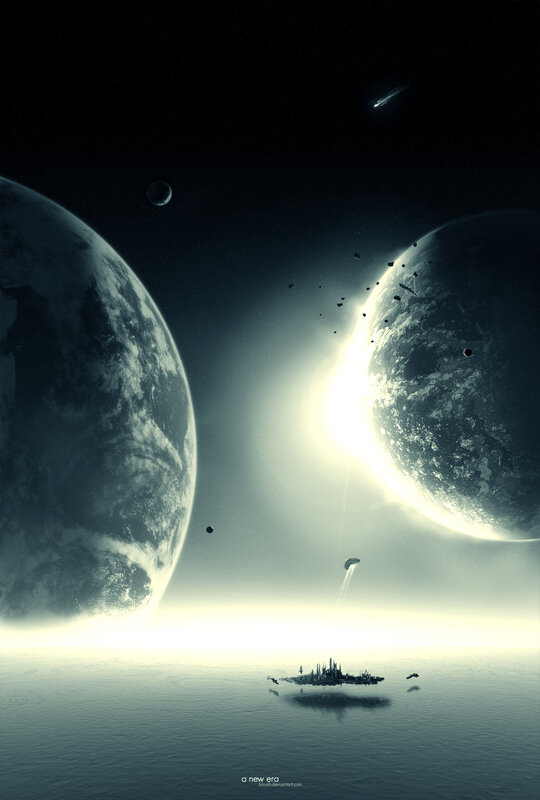 alien planets and space city