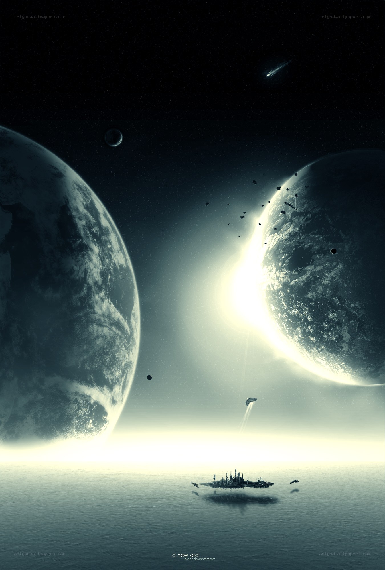 alien planets and space city