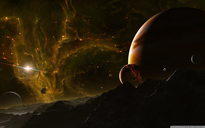 Alien Planets in Space — Black