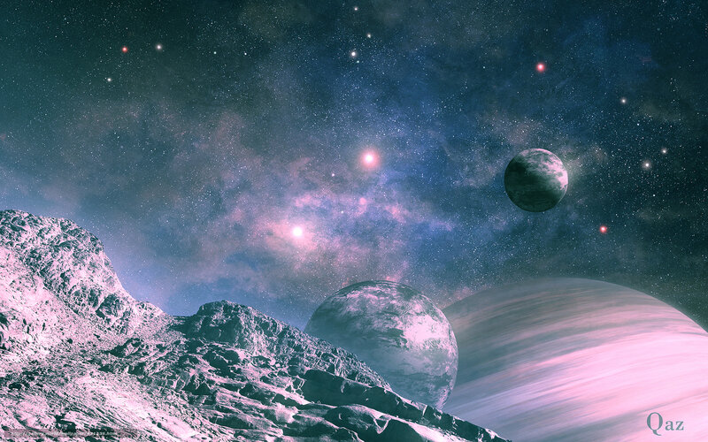 Alien Planets in Space — Purple