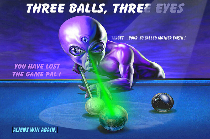 Alien Playing Pool