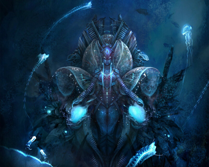 Alien Queen Creature — Blue