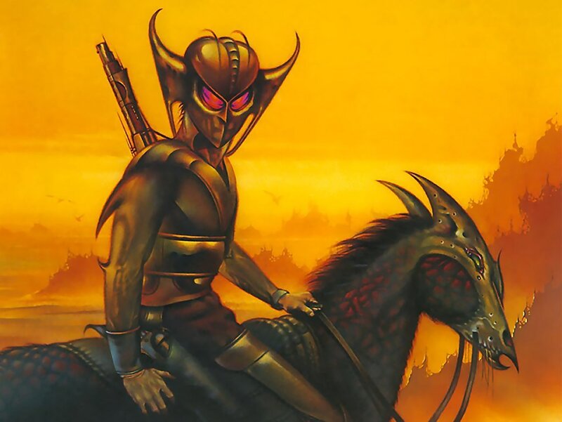 Alien Rider on a Dragon