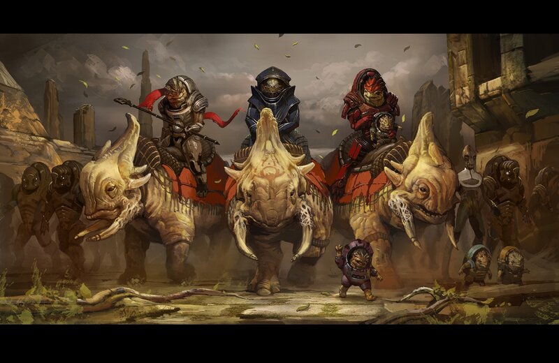 Alien Riders on Beasts