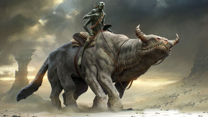 Alien Riding a Beast