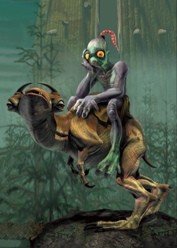 alien riding a creature