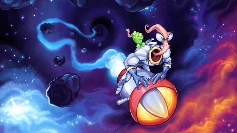 Alien Riding Rocket