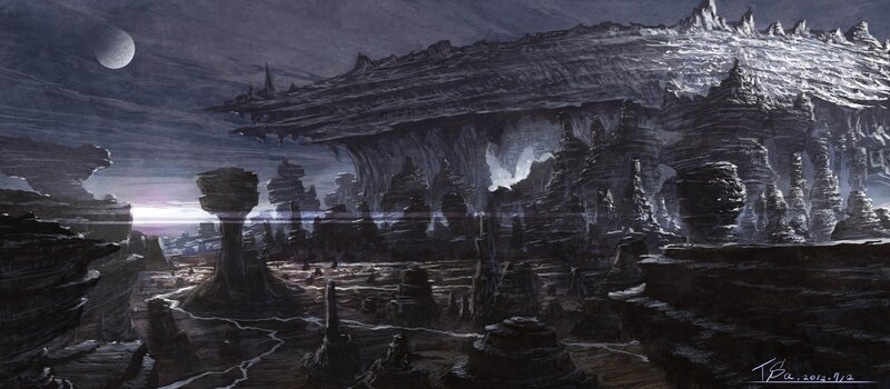 Alien Rock Formations — Gray