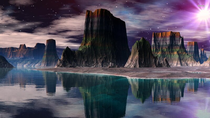 Alien Rock Formations — Purple