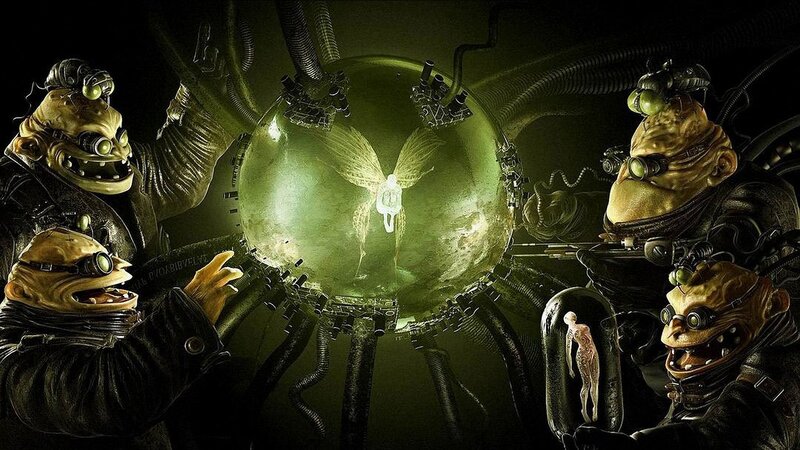 alien scientists in lab