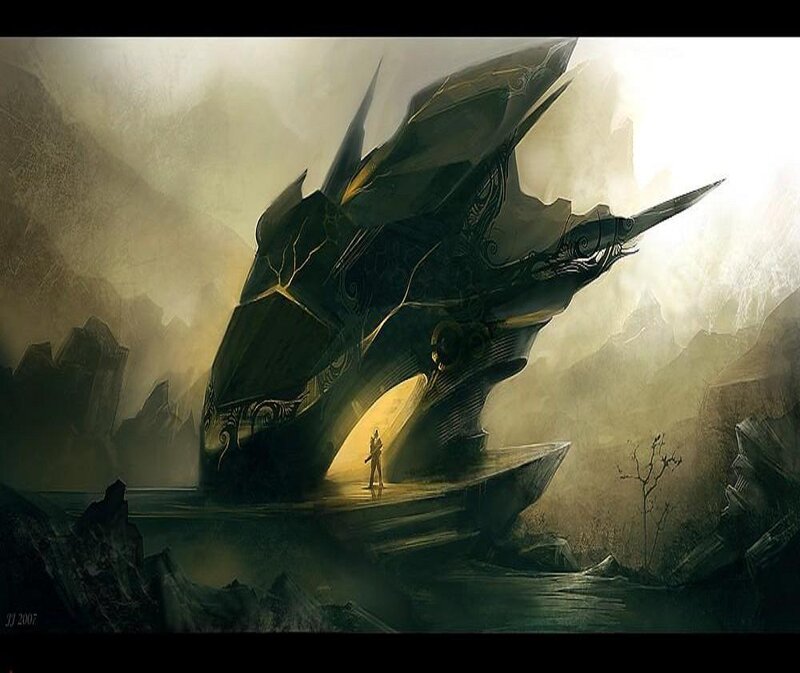 Alien Ship in Desert