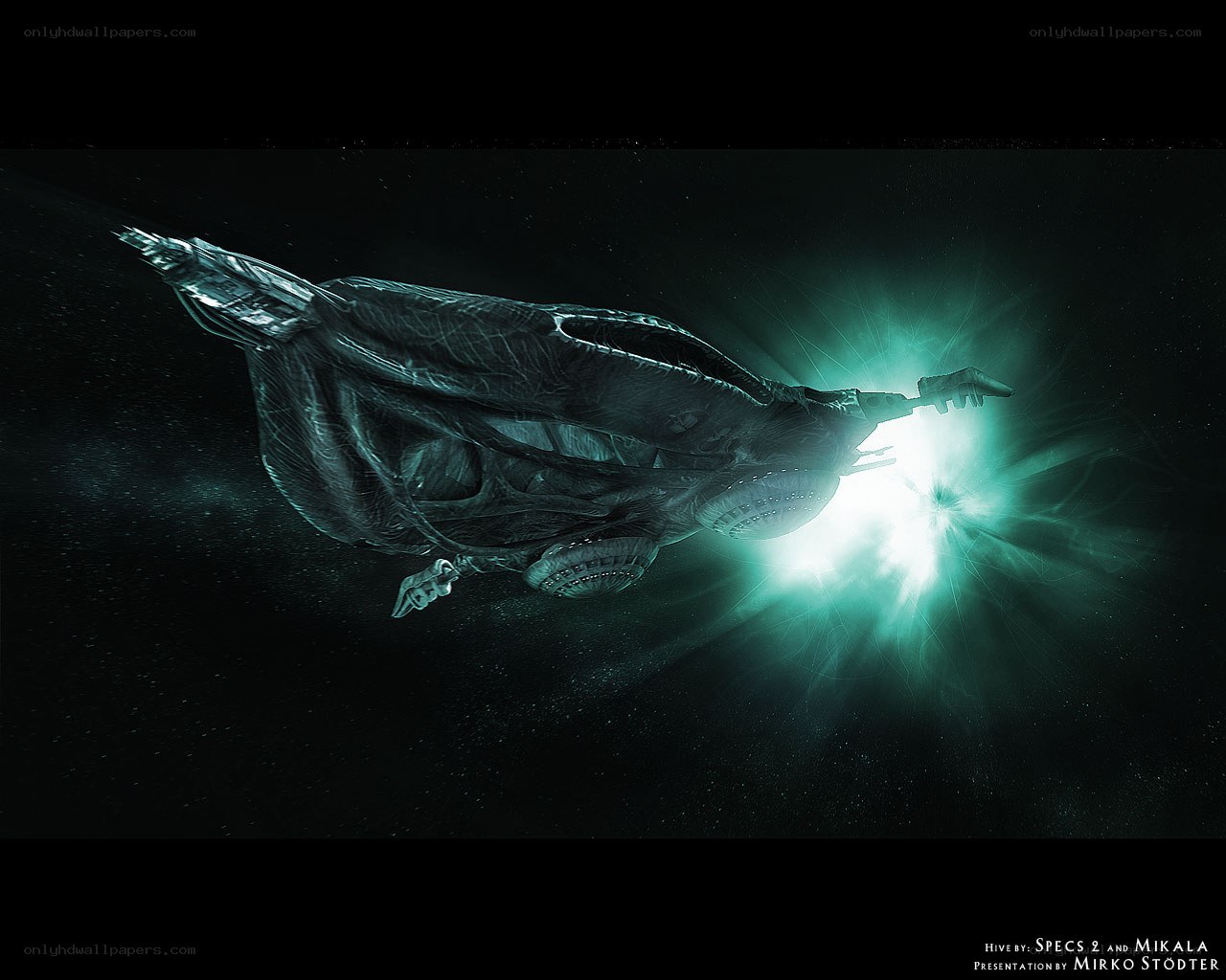 alien ship in space