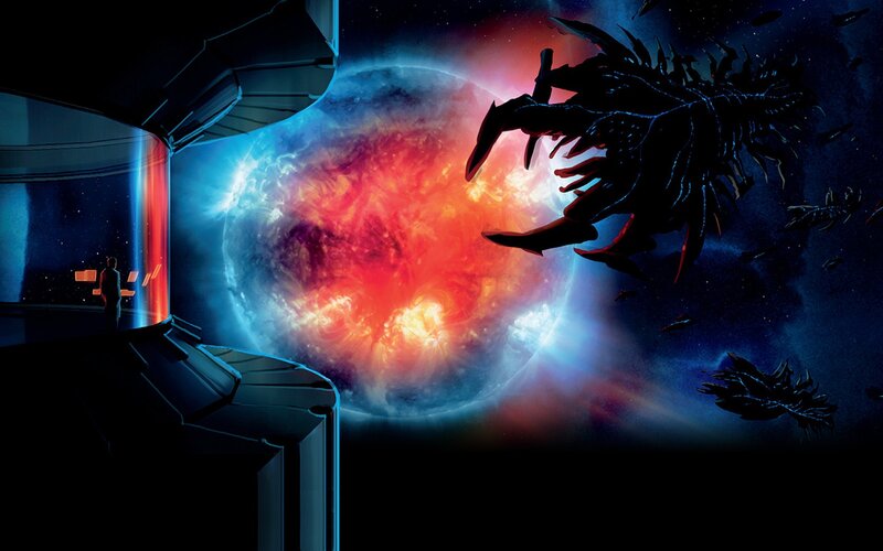 alien ship near star