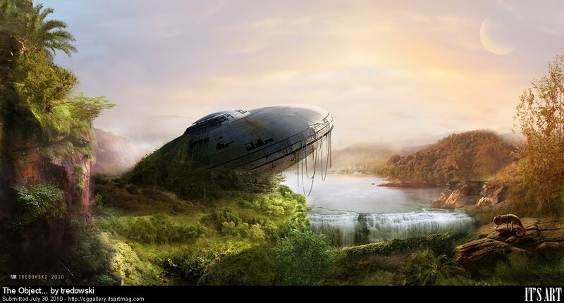 Alien Ship on Alien Planet